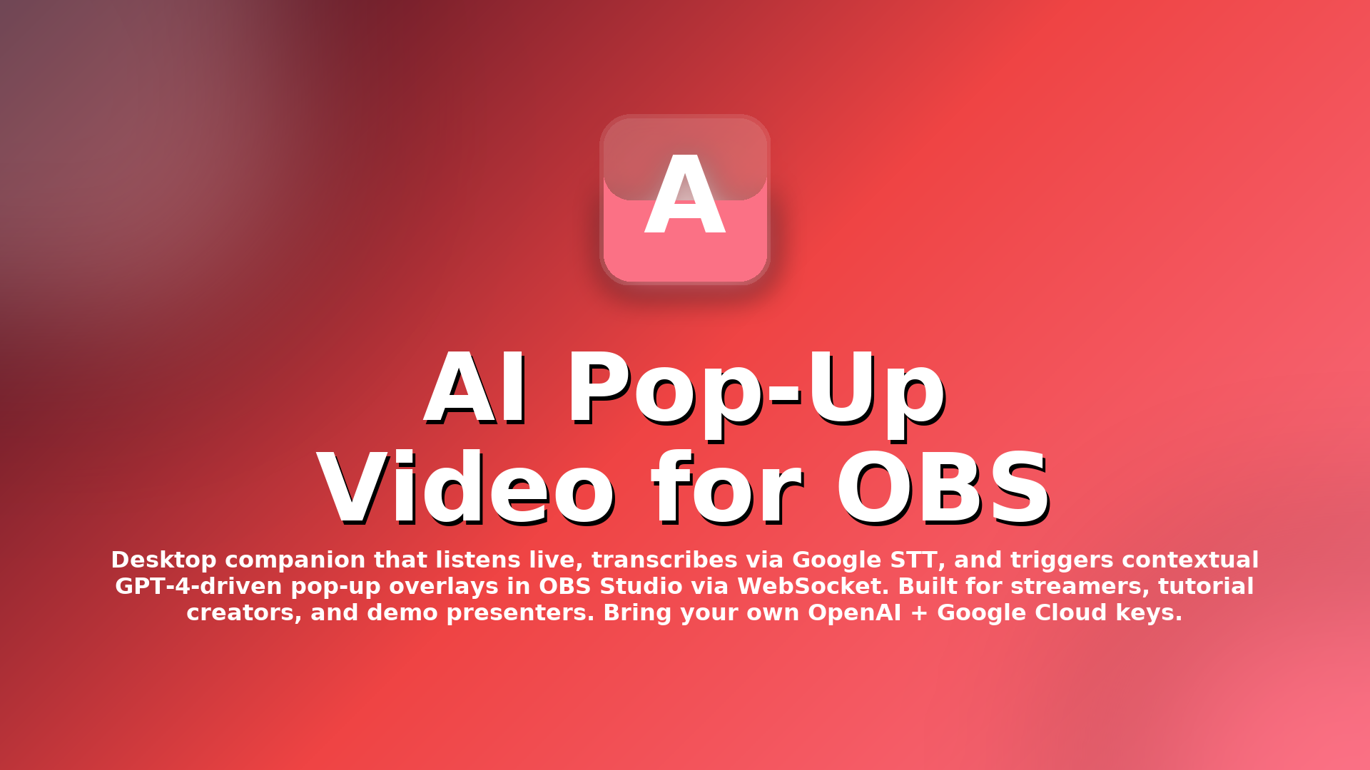 AI Pop-Up Video for OBS